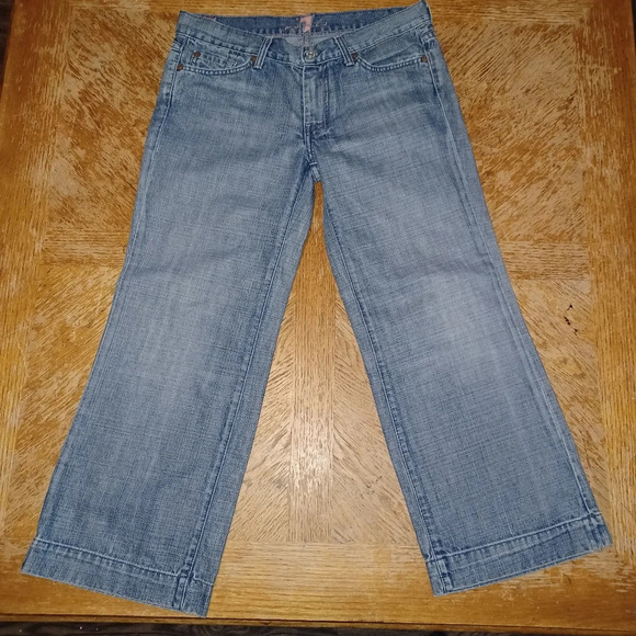 7 Seven For All Mankind Dojo Flare Jeans Women's Size 29 Stitched 7s see picture - Picture 1 of 4